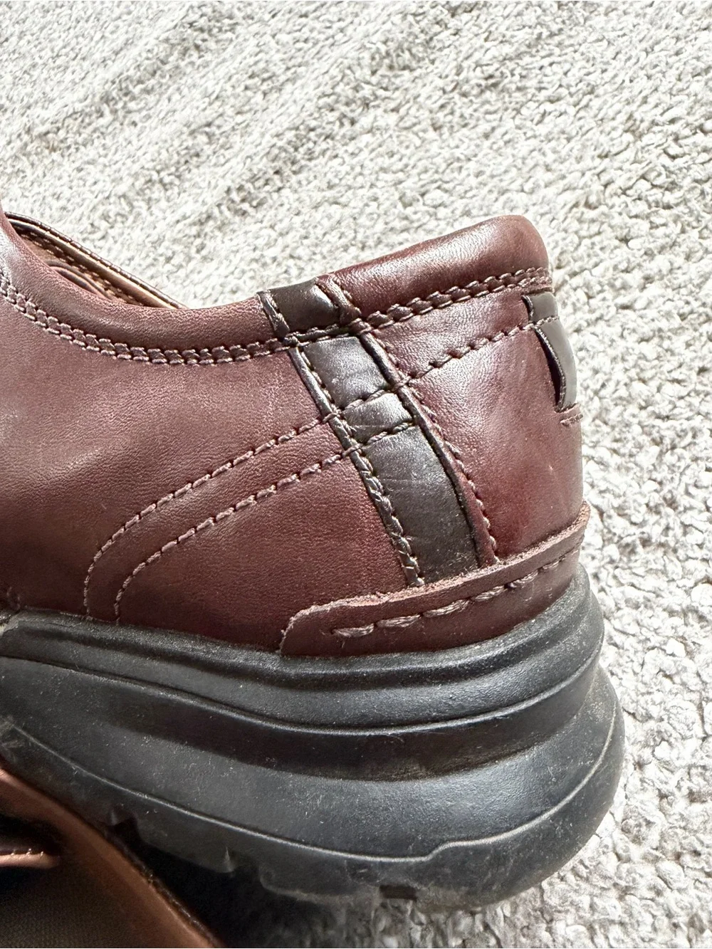 Men's Brown Leather Lace-Up Casual Dress Shoes